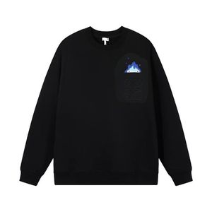 Erkekler Plus Boyut Hoodies Sweatshirts 2023 Moda Jakard Yuvarlak Boyun Kazak Kadın Erkekler Aynı Trend High Street Uzun Kollu Ceket J3d3