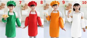 All-match Kids Aprons Pocket Cucimento Cucina da forno da forno per bambini Cucina da pranzo Bibiere per bambini Grucciali per bambini 10 colori Spedizione gratuita