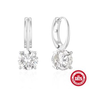 S925 Sterling Silver Hoop örhängen 7mm Cubic Zirconia Charms Earring For Girls Women Luxury Designer Ear Studs Huggies örhängen smycken gåva