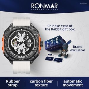 Armbanduhr Ronmar 2023 Herren Uhren Mechanische wasserdichte automatische Uhr für Männer Luxus leuchtende Armbanduhr Relogios