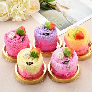 Towel 10 Sets Micro Fabric Cake Strawberry Shape Wedding Year Christmas Gifts Novelty Items Gift