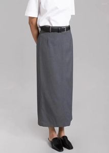 Skirts Women's Fashion Brand Solid Color Design Straight Cylinder Slim Fit Dress Casual High Waist Harajuku Summer Skirt
