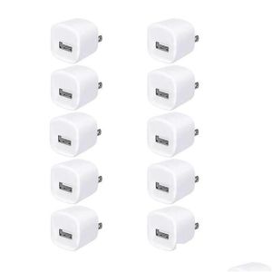 Mobiltelefonladdare Factory Outlet Square Style 5V 1A US Wall Charger USB Plug -adapter för 5 6 7 8 8 X Android Mp3 Drop Delivery Phone DHSIP