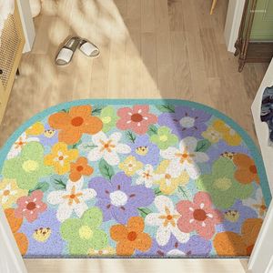 Carpets Cartoon Colors Flower Forest Tree Leaves PVC Non Slip Entrance Door Bath Rugs Mat Bright Rug Doormat