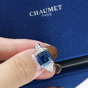 Wedding Rings Paris French luxury brand jewelry 925 sliver blue gemstone TORSADE DE rings for women Exquisite Gifts 230815