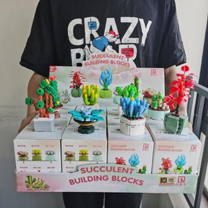 Kör Kutu 12 PCS Gizem Kör Kutu Oyuncaklar Yapı Block Çiçek Succulents Bitki Diy Diy Tuğla Sevgililer Günü Hediyeler Doğum Günü Oyuncak Erkek Kız 230816