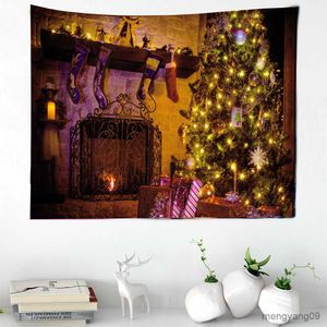 Tapestries Christmas Kitchen Bedroom Home Tapestry Simple And Clear Background Image Niche Furniture Colored R230816