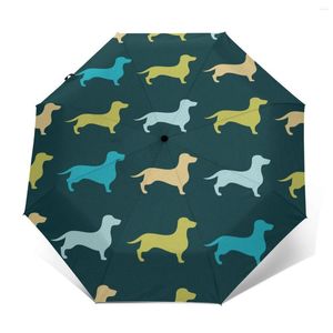 Guarda-chuvas guarda-chuva automática de dachshunds amante de cachorro pet green green masculino homem homem chuva