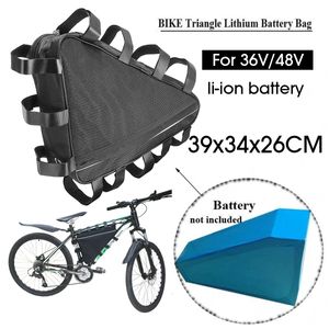 Сумки для корзин 36V48V горные велосипедные треугольники Liion Backge Bag Сумка электрическое велосипед