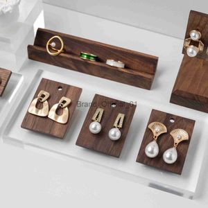 Walnut Earrings Studs Display Rack Solid Wood Card Shooting Props Jewelry Packaging ins Tools Stand x0816