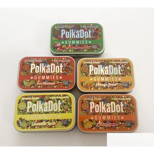 Packing Boxes Wholesale Polkadot Gummies 4Grams Packaging Rectangar Tin Metal One Piece Open Window Storage Box Drop Delivery Office Dhvld