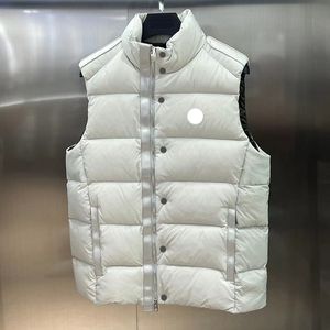 Canada Gilet da uomo Gilet di lusso Designer Uomo Gilet Donna Ricamo Distintivo Cerniera Stand Collo Senza maniche Gilet imbottito Coppia addensato Caldo Uomo Gillet Giacca invernale Co