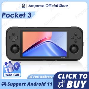 Jogadores de jogos portáteis Retroid Pocket 3 Retro Handheld Console 4 7 polegadas Tela ips tocável Android 11 OS Vídeo 230816