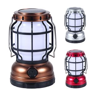 Outdoor Solar Camping Lantern Emergency Light Hurricane Supplies Accessories Gear Tent Lights Battery Powered by Sun for Power Outages Survival Kits Operated Lamp