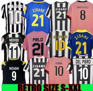 Juventus Retro del Piero Conte Soccer Jerseys Pirlo Buffon 84 85 92 95 96 97 98 99 02 03 04 05 94 95 Zidane Ancient Maillot Davids Conte Shirt 11 12 15 16 17 18 18 18 Pogba