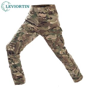 Calças masculinas Multicam Exército Camuflagem Militar Homens Táticos Trabalho Caça Roupas Airsoft caminhada Paintball Combat Cargo Pant 230815