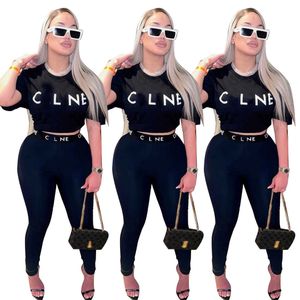 Designer Womens Tracksuits Sports Two Piece Pants Set Woman 2 Pieces Letter Mönster Matchning Set Party Night Birthday Outfits Festival Brand Clothing 606