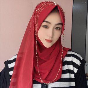 Ethnic Clothing Tassles Chains Muslim Islam Wear Head Instant Wraps Women Hijab