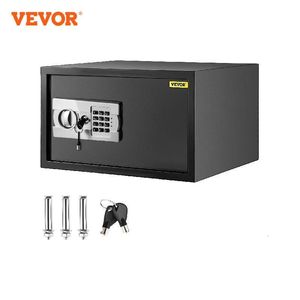 Storage Boxes Bins VEVOR Electronic Safe Deposit Box Secret Hidden Piggy Bank Digital Access Override Keys for Store Money Guns Jewelry Documents 230815