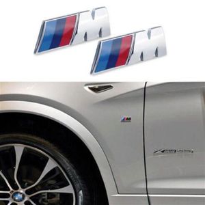 20pcs Lot Premium M-Sport BMW Araç Kromu Amblem Kanat Rozeti Logo Sticker 45mm2636