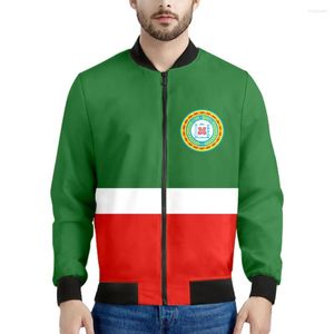 Mäns jackor Tjetjenien dragkedja jacka gratis anpassat namn Rossiya Team logo tjetjenska rockar Grozny Gudmes ryska Ryssland flagga tryck PO -kläder