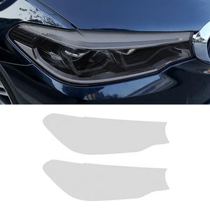 カーアクセサリーヘッドライトフロントライトランプフィルムプロテクターカバーカバートリムステッカーBMW 5シリーズG30 2017-2020215Cのエクステリア装飾
