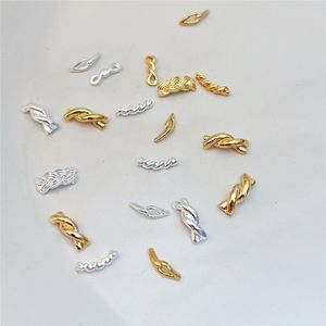 Nail Art Decorations 100pcs Braided Twist Metal Knot Alloy Rivet Parts Supplies Professionals Nails Accesorios Designs Charms 230816