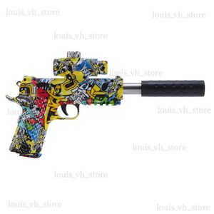 Desert Eagle Pistol Water Gel Blaster Pun di pistola giocattolo MANUALE IDROGEL Graffiti Gun per regali di compleanno per ragazzi Ldren Games Outdoor T230816