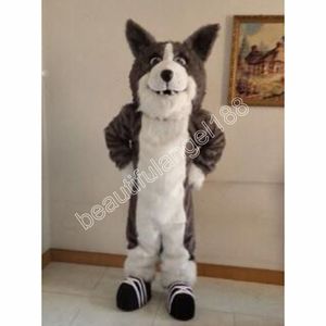 Wild Wolf Mascot Costume Cartoon Character Outfit Suit Halloween Party Outdoor Carnival Festival Fancy Dress for Men Women