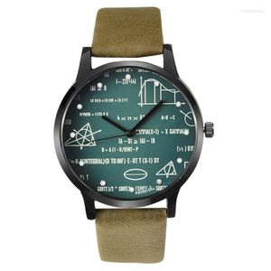Wristwatches Mathematical Geometry Elements Watches Fashion Couples Wristwatch Women's Watch Tide Classic Leather Brief Needle Length
