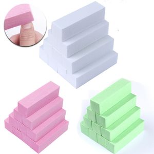 Colorful Sponge Nail Files Buffering Block Pure Color Solid File Block Nail Tools with semilunar nail file Mixed wholesale