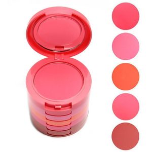 Blush Palette 1PCS 5 Color Blusher Make -up Matte und anmutiges Pulver in voller Größe Net 40G 230815