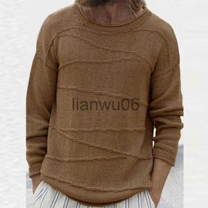 Herrenpullover Freizeit Langarm O Hals lose Pullover für Herren Fall Vintage Pure Color Strick Pullover Tops Männer lässig Strickpullover Jumper J230806