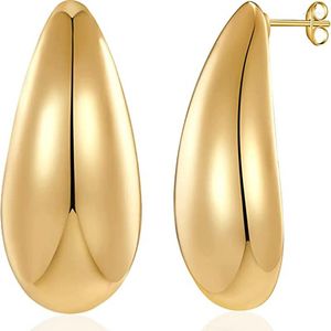 dangle earrings vedawas long Waterdrop for women classic and Elegant Style Teardrop18Kリアルゴールドメッキの明るいパーティージュエリー