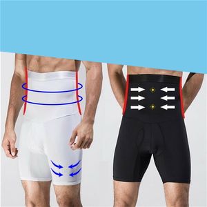 Waist Tummy Shaper Men Body Shaper Waist Trainer Slimming Shorts High Waist Shapewear Modeling Panties Boxer Briefs Stretch Tummy Control Underwear 230815