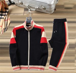 2023 Herrens modespår Klassiska bokstäver som trycker på två stycken Outfits Men's Tracksuit Sweat Sport Sport Suit Män Hoodies Jackets Jogger Sporting Casual Set#011