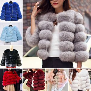 Pelliccia facrimale a maniche lunghe donne inverno moda inverno spesso pelliccia calda cappotti da esterna giacca finta pelliccia da donna abbigliamento