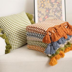 Decken Vintage Große Schlinge gestrickt Decke Ins Homestay Sofa Doppelfarbe Ananas Freizeitbett Schwanztuchabdeckung