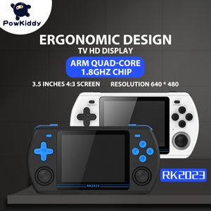 Przenośni gracze Game Powkiddy RK2023 Retro Handheld Video Console 3 5 -calowe 4 3 IPS ekran RK3566 Chip Dual S Er Stereo Prezent dla dzieci 230816