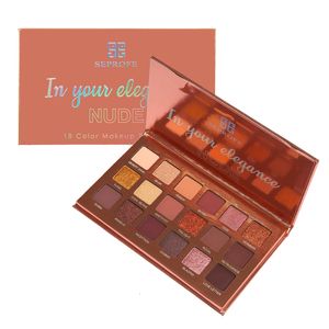 Eye Shadow Seprofe 18 Color Makeup Eyeshadow Palette Waterproof Matte Nude Smoky Beauty Cosmetic Make Up Pallete Chocolate 230815