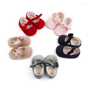 Erste Walkers Baywell Baby Prinzessin Schuhe Infant Bogen Baumwolle Nicht-Schlupf-Gummi weicher Sohle flach geborener Wanderschuh