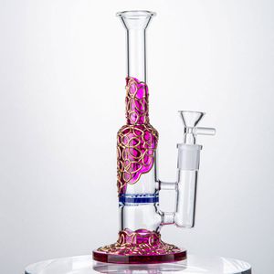 Wholesale Hookahs Heady Glass Bongs Beecomb Perc Oil Rig Dab Rigs Straight Tube Water Pipes 14mm Female Joint 9 Inch Bong Ice Pinch With Bowl Showerhead Perc Ship By Sea
