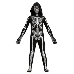 Special Occasions Halloween scary skeleton jumpsuit children's death costume Easter devil Coplay child carnival day performance clothes 230815