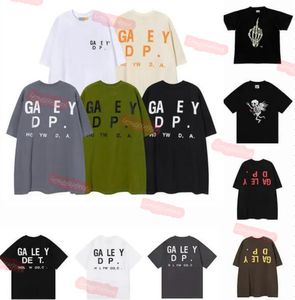 2023 T-shirt di Womenmen's Designer Galleries Depts Depts Shirt Stampa Alphabet Trend Trendy Trend di base Casualmente Maglietta Short Short Short-Shirt MEFEVE GREEN BIANCO