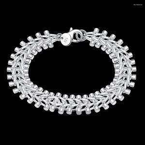 Braccialetti Link 20 cm Donne maschile geometrica 925 color argento gioielleria raffinata per feste di matrimonio marchi per festività natalizie