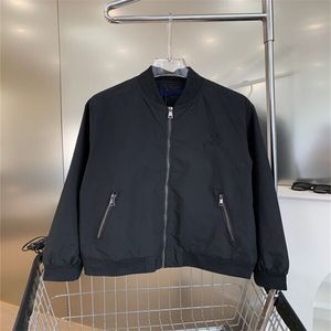 2023 trendy men's jacket standing collar baseball jacket minimalist West Coast style men's and women's casual jacket