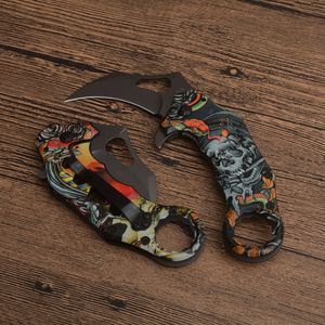 Specialerbjudande G3816 X73 Karambit Knife 440C Titaniumbeläggning Blad Stålhandtag Taktiska klo vikande knivar utomhus EDC Pocket Tool med detaljhandelslådan