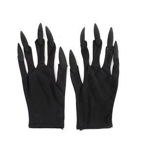 Halloween Toys Creative Costume Party Decorations Stage Props Accessories for Performance och Black Gold Glitter Nail Gloves 230816
