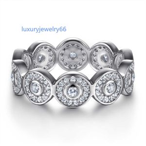 Explosive T Home S925 Sterling Silver Full Diamond Full Body Rings kvinnors ring