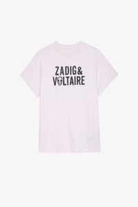 Zadig Voltaire 23designer T 셔츠 ZV Mens 클래식 레터 인쇄 프론트 프론트 스크래치 글꼴 면화 여성용 짧은 슬리브 티셔츠